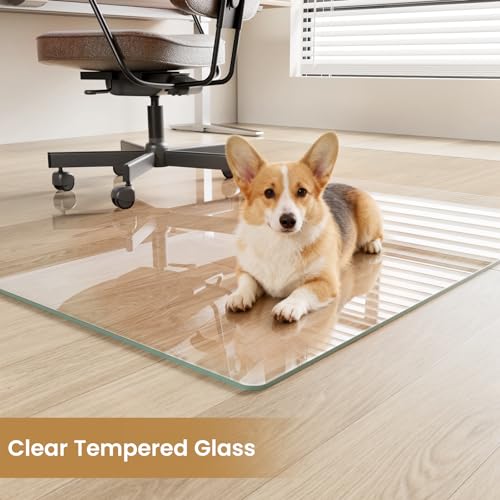 48"x60" Tempered Glass Chair Mat for Carpet - size: 48x60