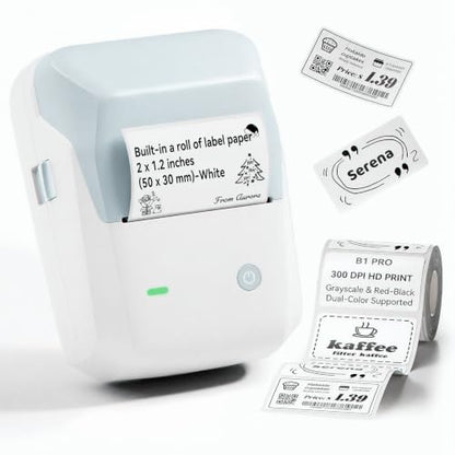 NIIMBOT B1Pro Label Maker, 300DPI HD Sticker Printer for Photo, Light Blue - color: Light Blue