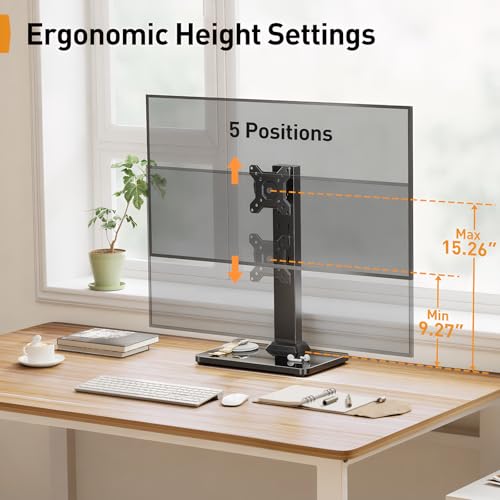 Perlegear Single Monitor Stand for 13–34 inch Screens up to 44 lbs - size: 13-34 inch