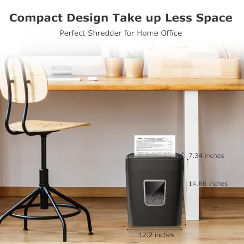Bonsaii 9-Sheet Crosscut Paper Shredder for Home, P-4 Security Level | Shreds Credit Card, Mail, Staple & Clip, Document Shredder, 4.2 Gal Wastebasket, Small Shredder for Home Office, C261-C - size: Crosscut 9 Sheet Updated