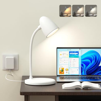 New LED Desk Lamp for Home Office,3 Colors Dimmable Table Lamp - color: L50-White