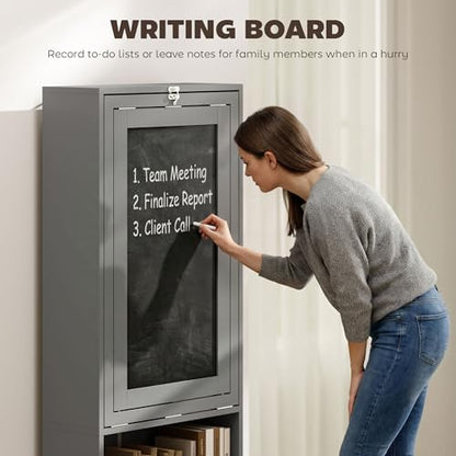 HOMCOM Foldable Desk Wall Mounted Convertible Table for Small Spaces, Gray - color: Charcoal Gray