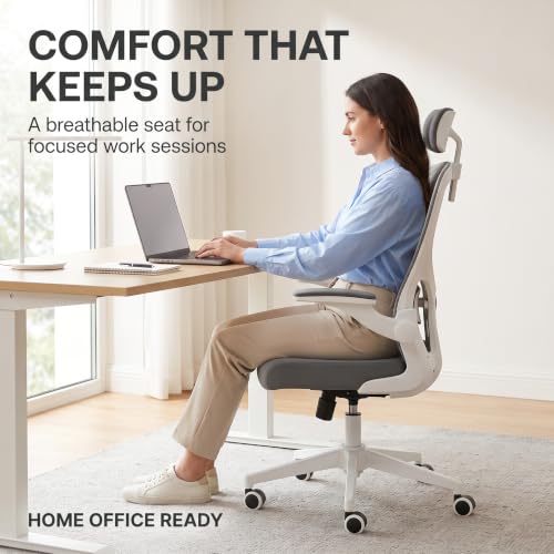 Ergonomic Office Desk Chair High Back Mesh Computer Chair (03Grey, Chair) - color: 03grey