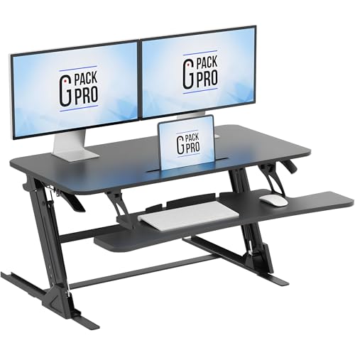 40 Inch Standing Desk Converter, Adjustable Height - size: 40"