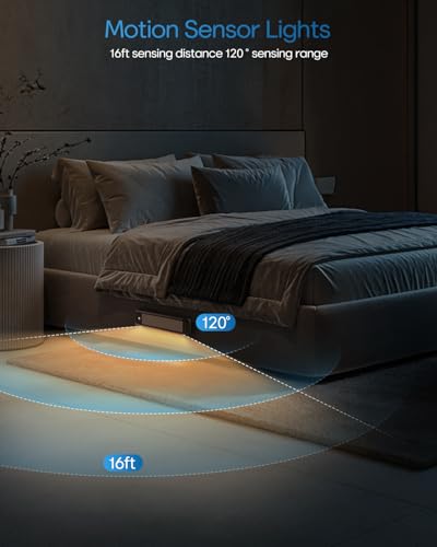 HIBOITEC Under Cabinet Lighting Wireless 56 LED Closet Lights 3 Color Temps - size: 9.3inch