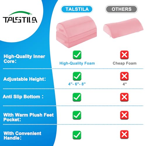 TALSTILA Foot Rest for Under Desk at Work, Under Desk Footrest, Ergonomic 3 Adjustable Heights Footrest, Footrest with Feet Warm Pocket, for Office Desk & Office Chair - Back & Leg Hip Pain Relief