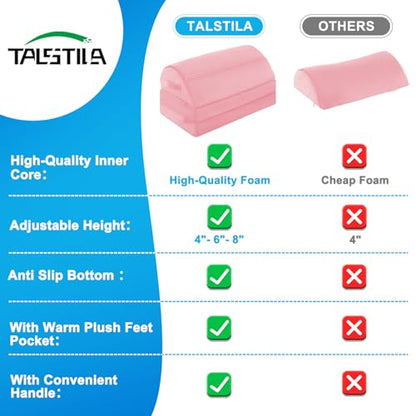 TALSTILA Foot Rest for Under Desk at Work, Under Desk Footrest, Ergonomic 3 Adjustable Heights Footrest, Footrest with Feet Warm Pocket, for Office Desk & Office Chair - Back & Leg Hip Pain Relief