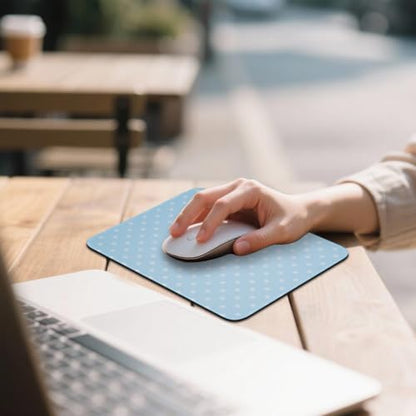 Mouse Pad for Desk with Stitched Edge, Premium Cute Washable Mouse Pads. Computer Mousepad with Non-Slip Rubber Base, Mousepads for Laptop, 9.25x7.75x0.12 inch (Aqua Dots) - color: Aqua Dots