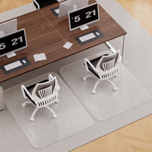 36" X 48" X 0.09" Office Chair Mat for Carpet - 2PCS | Desk Chair Mat for Carpet Floors, Clear and Thick Carpet Chair Mats with Non-Slip Studded for Home and Office Low Pile Carpet - size: 36 X 48-2 PACK