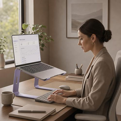 Orionstar Ergonomic Laptop Stand, Aluminum Riser, 10-15.6",Purple - color: G-Purple