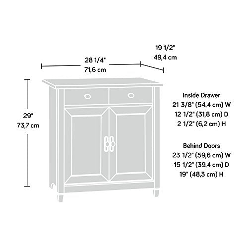 Sauder Edge Water Accent Storage Cabinet with Doors, Utility Cabinet, in Chalked Chestnut finish - color: Chalked Chestnut
