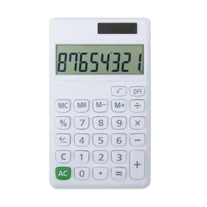 Basic Standard Calculators Small Digital Desktop Calculator with 8-Digit LCD Display, Battery Solar Power Smart Calculator Children's School Adult Office Family Standard Functions (8 Bit White) - color: 8 Bit White