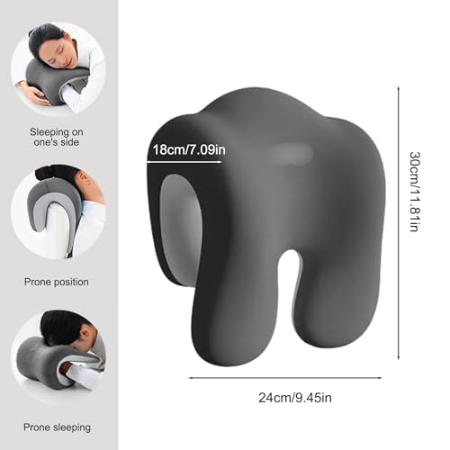 Office Chair Headrest Attachment, Ergonomic Memory Foam Concave Neck Support Pillow, Comfort Office Chair Headrest for Working, Car, Sofa, Plane, Travel