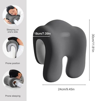 Office Chair Headrest Attachment, Ergonomic Memory Foam Concave Neck Support Pillow, Comfort Office Chair Headrest for Working, Car, Sofa, Plane, Travel