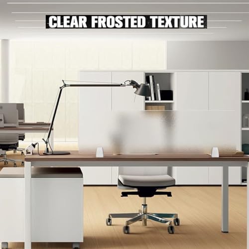 Desk Privacy Divider, Acrylic Acoustic Desktop Partition, Free Standing Frosted Screen with Clamps for Reducing Noise, Visual Distractions(60X50CM/23.6X19.7IN) - size: 60X50CM/23.6X19.7IN