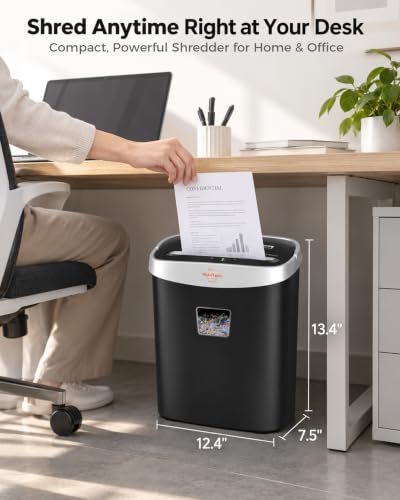 VidaTeco 10-Sheet Paper Shredder for Home Office, US Patented Cutting - size: 10 sheet