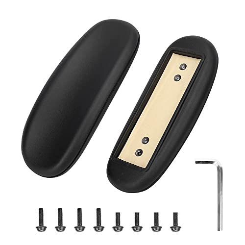 10" Long x 4" Wide Office Chair Replacement Armrest Arm Pads Caps Univeral 4" 5.5" Mounting Hole Office Chair Parts 1 Pair (Black, Set of 2) - size: 10" Long x 4" Wide