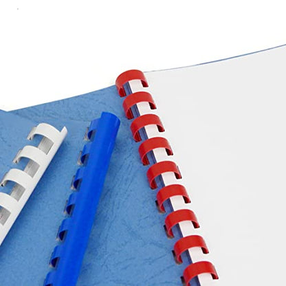 Rayson CR1910M-100 Plastic Binding Combs 3/8in. 19-Ring, 55-Sheet Capacity, Colorful Comb Binding Spines, Max. Binding Letter Size Paper, Box of 100 - size: 3/8", style: Letter - Available in 7 Vibrant Colors