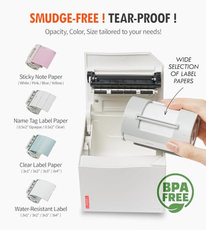 Nemonic Label Printer | Inkless Bluetooth Thermal Label Printer for Small Business | Durable Shipping Label Maker & Portable Wireless - color: Nemonic Printer