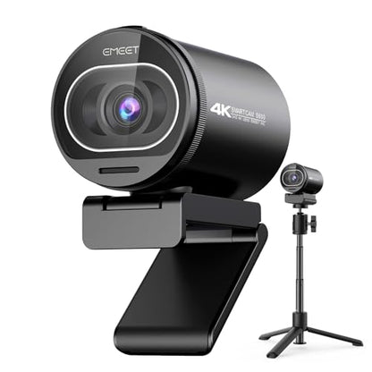EMEET S600 4K Webcam with Tripod for Streaming, Sony 1/2.55'' Sensor - style: S600 Sony Sensor with Tripod