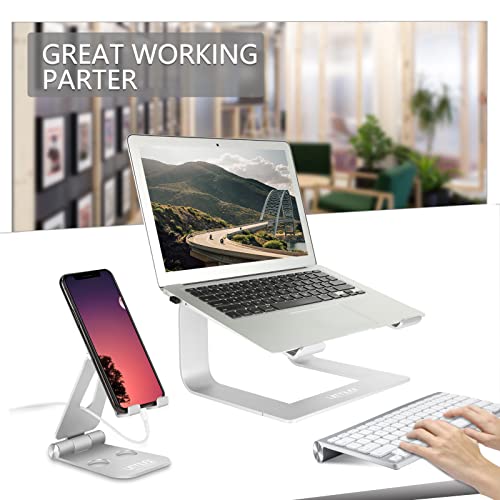 Urmust Laptop Stand for Desk, Silver, Up to 15.6" Laptop - color: D-Silver