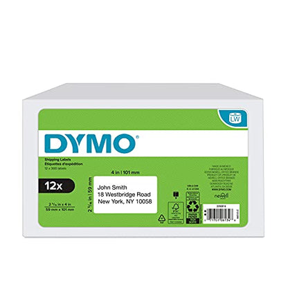 DYMO Authentic LabelWriter Standard Shipping Labels for LabelWriter Label Printers, White, 2-1/8'' x 4'' (30323), 6 Rolls of 220