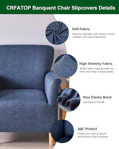 CRFATOP Accent Chair Cover, Stretch Armchair Slipcover for Living Room - color: Color A02