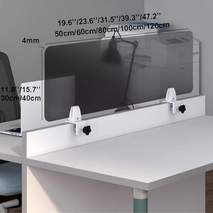 Acrylic Desk Partition Screen Freestanding Privacy Panel Portable Cubicle Divider Desktop Shield Against Visual Distractions Tabletop Protective Barrier for Workspaces - size: 40x60cm