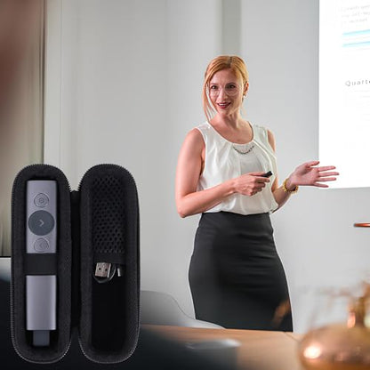 Case Compatible with Logitech Spotlight Presentation Remote | Lightweight Carry, Secure Storage, Convenient Zipper, Soft Interior - size: Spotlight