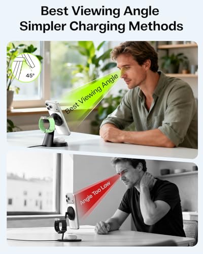 25W Fast 3 in 1 Charging Station for iPhone 17 Pro Max/16, iWatch & AirPods | Wireless Charger Compatible with MagSafe, for Multiple Apple Devices, Magnetic Charging Stand, with PD 45W Adapter - size: 25W Max for Phone