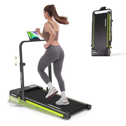 Walking Pad Treadmill with Incline and Height Adjustable Handle Bar | Small Foldable Treadmills for Home,3.0HP Under Desk Walking Pad,300lbs Capacity,Compact Quiet for Apartment Office