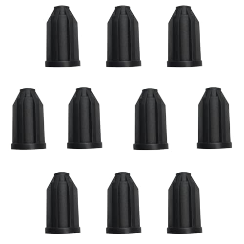 10 Pcs Black Plastic Caster Rod Insert Sleeve Suitable for Universal Wheel Rod Inserts for Chair Casters, Furniture Legs & Swivel Wheels