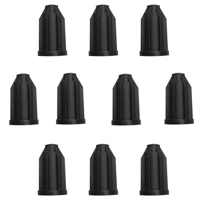 10 Pcs Black Plastic Caster Rod Insert Sleeve Suitable for Universal Wheel Rod Inserts for Chair Casters, Furniture Legs & Swivel Wheels