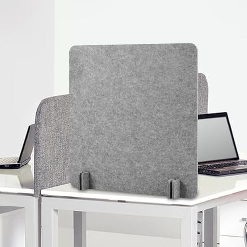 Acoustic Desk Divider Stand Up Privacy Partition Soundproof Felt Screen Lightweight Design Suitable for, Square Light Gray - color: Square Light Gray
