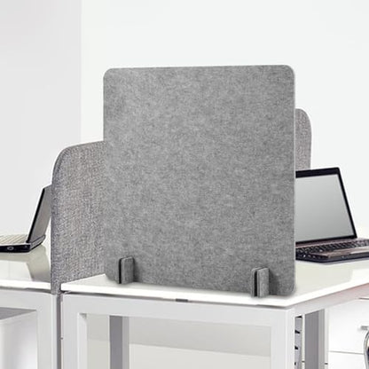 Acoustic Desk Divider Stand Up Privacy Partition Soundproof Felt Screen Lightweight Design Suitable for, Square Light Gray - color: Square Light Gray