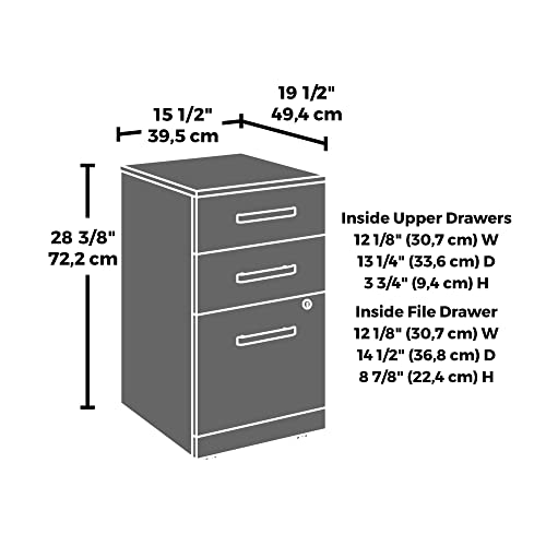 OfficeWorks by Sauder Affirm 3 Drawer Mobile File, Noble Elm Finish - color: Noble Elm