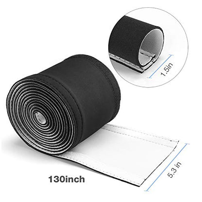JOTO 4 Pack Cable Management Sleeve -Black, 2 Large - color: Black, size: 4 Pack, 130 Inches