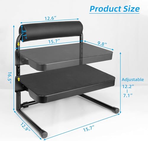 Adjustable Foot Rest Under Desk Footrest Leg Rest 6 Height Positions for Desk, Office Gaming Chairs Ergonomic with Relief Platform for Standing Desks