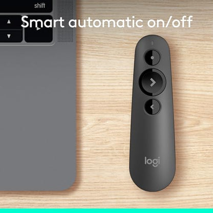 Logitech Wireless Presenter R500s, PowerPoint Clicker with Laser Pointer, Wireless Presentation Clicker Remote - color: Red Laser, style: 3 buttons