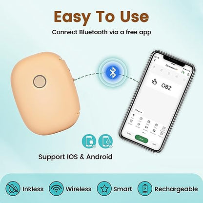 OBZ Label Maker Mini Machine,Portable Bluetooth Wireless Thermal Printer