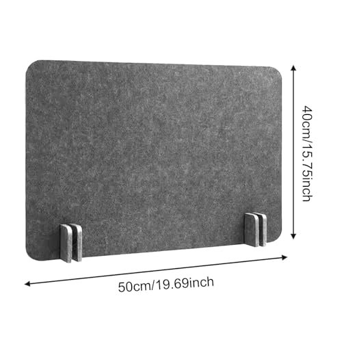 Generic Desk Divider Acoustic Partition Table Divider Felt Soundproof Panel Lightweight Removable Privacy Screen Freestanding Design Suitable for Office Recep, Dark Gray 40x50 cm - color: Dark Gray 40x50 Cm
