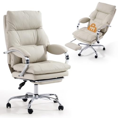 LEAGOO LE Office Chair with Footrest, Reclining Desk Chair for Home Office