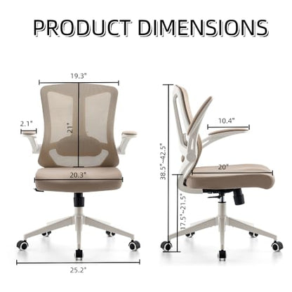 Ergonomic Office Desk Chair High Back Mesh Computer Chair (08beige, Chair) - color: 08beige