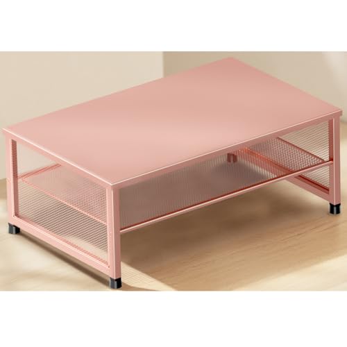 ECOLOVI 2-Tier Computer Monitor Stand Riser, Desk Organizer for Monitor, Printer & Laptop Stand, Desktop Workspace Organizers for Office Supplies(Rose Gold) - color: Rose, size: 2-tier