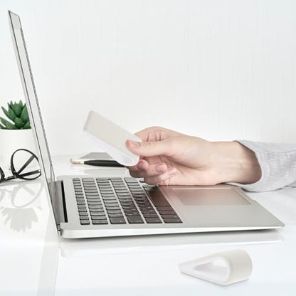 2pcs Adjustable Laptop Stands, White Plastic Notebook Computer Risers