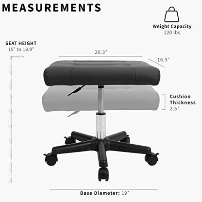 VIVO Black Mobile Under Desk Leg Rest, CHAIR-S04F