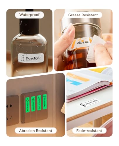 NIIMBOT D110 Upgrade Mini Label Maker, Bluetooth Thermal Printer for Daily - color: White, style: Label Machine with 1 Label Tape