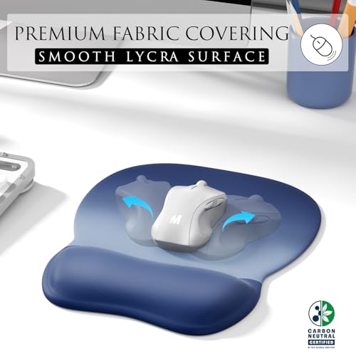 MROCO Ergonomic Mouse Pad with Gel Wrist Rest, 9.4 x 8.1 in, Blue Gradient - color: Blue Gradient