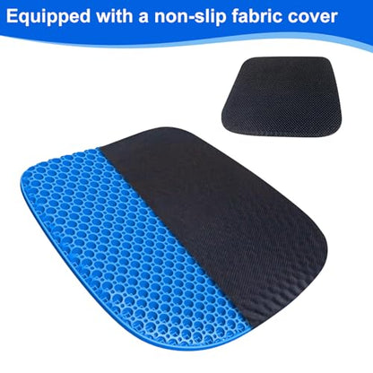Large Gel Seat Cushion for Long Sitting With Non-Slip Cover,Soft & Breathable,Chair Cushion,Car seat Cushion,Office seat Cushion,Seat Cushion for Desk Chair,Wheelchair Cushion (Blue, Large Size) - size: Large Size