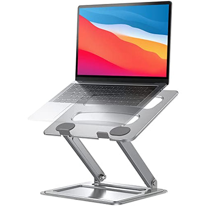 LORYERGO Adjustable Laptop Stand, Portable for 17.3inch Laptops, Holds Up to 17.6lbs, Ergonomic Posture & Heat Dissipation - color: Sliver